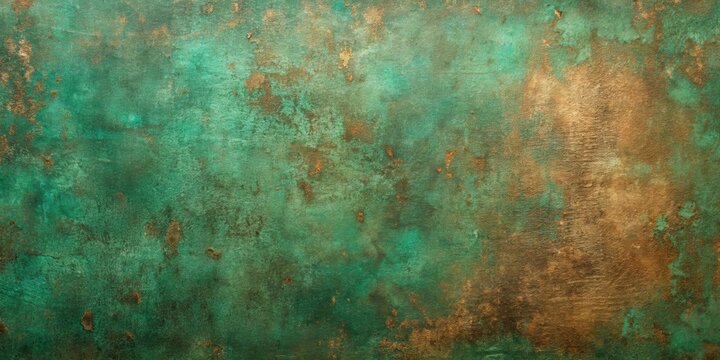 Rough bronze texture with green patina, detailed background , oxidized, metal, copper, plate, scratches, gouges, texture