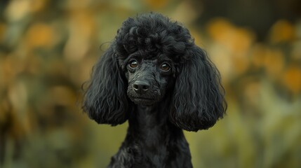 Black Poodle Portrait: A Close-Up Look at a Canine Companion