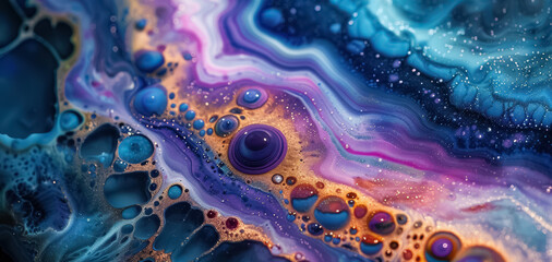 dutch pour painting, marbling, different forms and structures