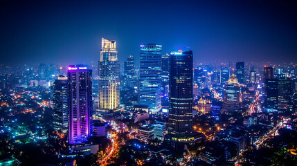 Fototapeta premium High-rise buildings in the city of Jakarta, Indonesia
