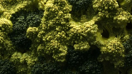 Abstract image of broccoli florets.