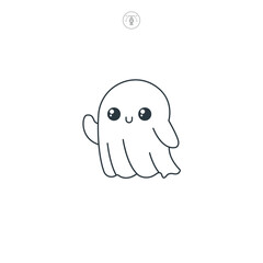 Ghost icon symbol vector illustration isolated on white background