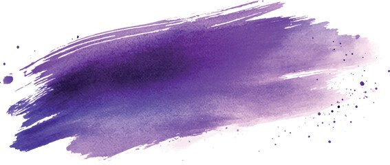 Purple brush stroke isolated on background. Paint brush stroke vector for ink paint, grunge design element, dirt banner, watercolor design, dirty texture. Trendy brush stroke, vector illustration