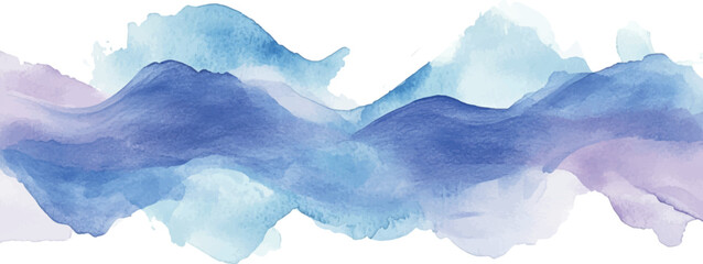 abstract blue wave watercolor background © Iryna