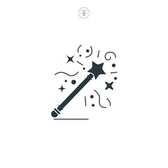 Magic Wand icon symbol vector illustration isolated on white background