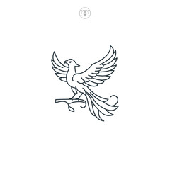 Phoenix icon symbol vector illustration isolated on white background