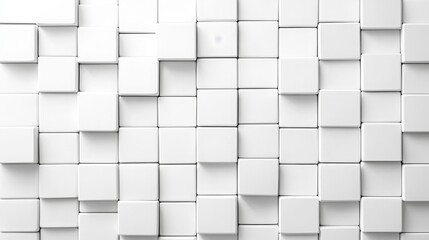 Minimalist White Square Tiles Background