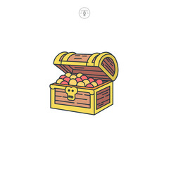 Treasure Chest icon symbol vector illustration isolated on white background