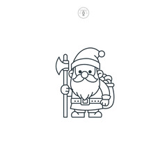 Dwarf icon symbol vector illustration isolated on white background