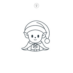Elf icon symbol vector illustration isolated on white background