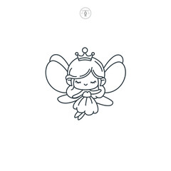 Fairy icon symbol vector illustration isolated on white background
