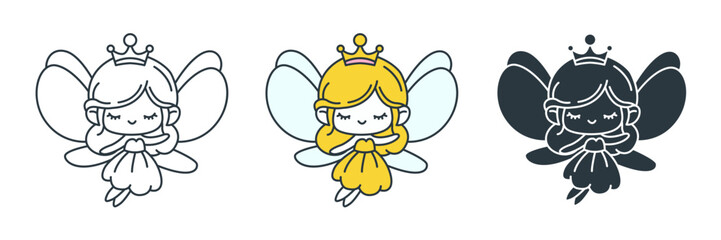 Fairy icon symbol vector illustration isolated on white background