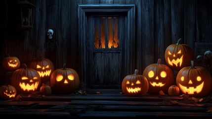 Obraz premium Halloween holiday background