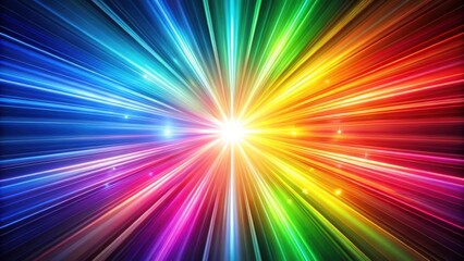 Fototapeta premium Colorful spectrum light rays create an abstract caustic background in this vibrant render, render, abstract