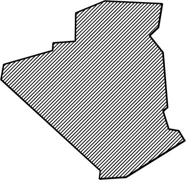 recommend clip art: hatch line drawing of algeria map.