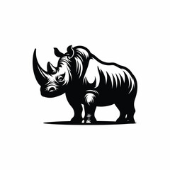 rhino isolated on white background