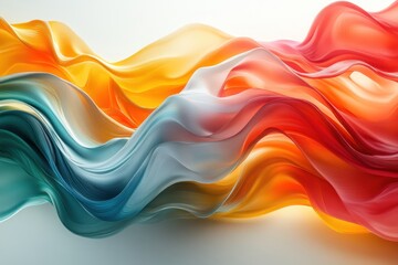 Abstract Colorful Fabric Swirls