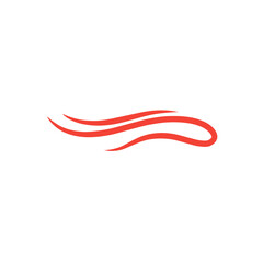 red swish line element