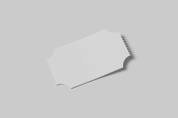 Blank coupon on gray background