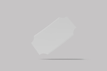 Blank coupon on gray background