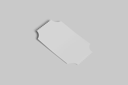 Blank coupon on gray background