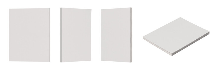 white blank cover magazine book