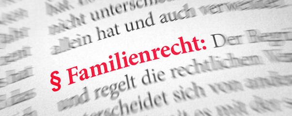  Wörterbuch mit dem Begriff Familienrecht