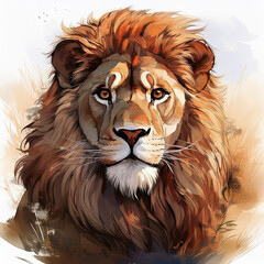 lion head portrait