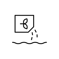 Seeding outline icons, minimalist vector illustration ,simple transparent graphic element .Isolated on white background