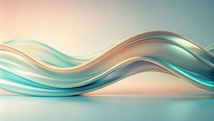 Obraz premium Tranquil flowing shapes on pastel background for websites and presentations, elegant, soft, gentle, abstract, calm, peaceful