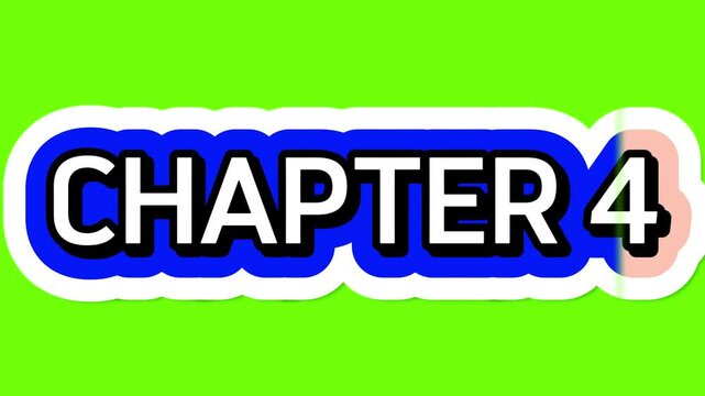 Chapter 4 text effect animated vedio typing chapter in slow motion template