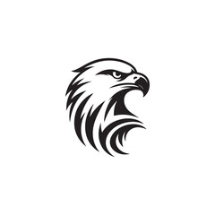 Eagle Head Abstract Design - Ideal for Labels, Mascots, and Emblems.