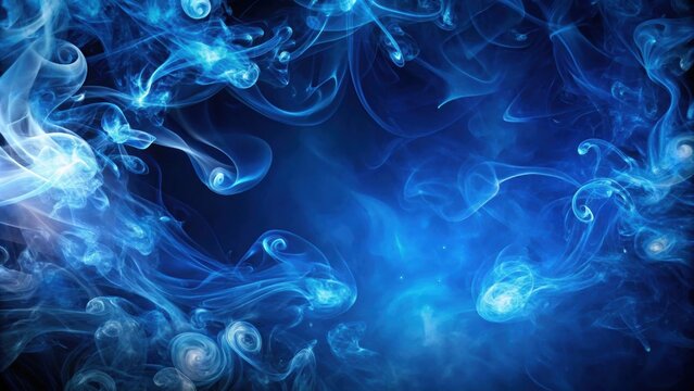 Dark blue background with abstract smoke shapes and random objects , dark blue, background, abstract, smoke, shapes, random
