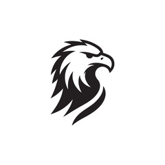 Vector Eagle Head on White - Abstract Template for Branding and Logos.