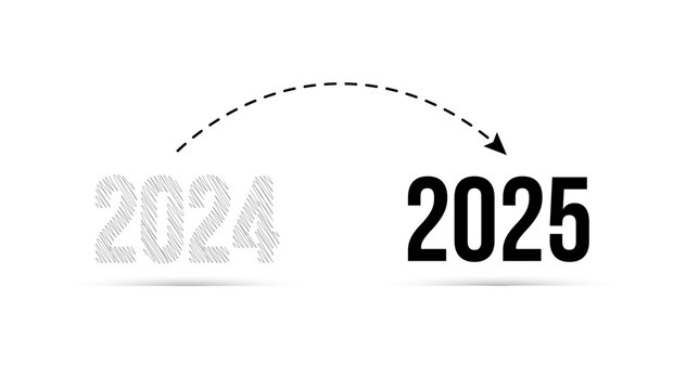 New year 2025 transition concept banner design
movement from 2024 to 2025 concept  graphic design
jump from 2024 to 2025 graphic 
journey from 2024 to 2025
arrow moving from 2024 to 2025