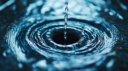 Water Spiraling Down a Drain with Controlled Power