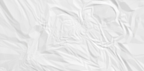 Vector empty crumpled paper background. White paper surface for background. White wrinkled paper texture. White crumpled and top view textures can be used for background of text or any contents.