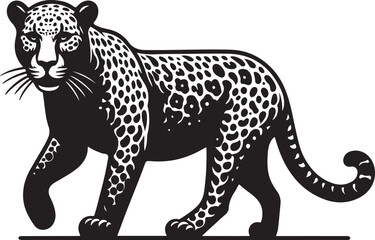Vector Leopard Icon - Representing Hunter and Bravery.