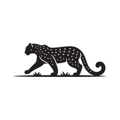 Leopard Symbol - Courage and Hunting Icon, Isolated Vector Design.