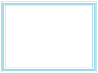 シンプルな三重の四角の枠（水色）