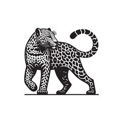 Leopard Symbol Icon - Courageous Hunter, Vector Illustration. © Picture Paradise