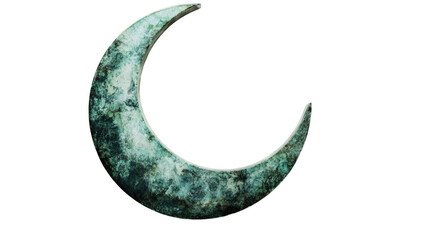 crescent moon on transparent background