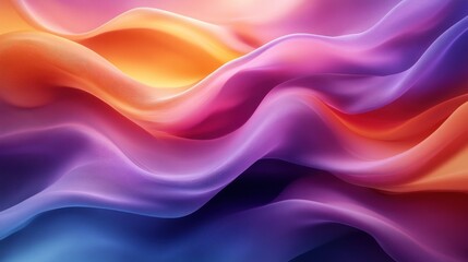 Fototapeta premium Abstract Wavy Purple and Orange Colors