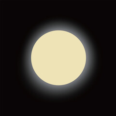 full moon glow illustration material
