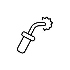 Welding torch outline icons, minimalist vector illustration ,simple transparent graphic element .Isolated on white background