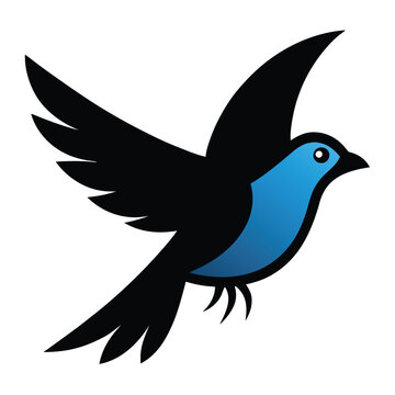 recommend clip art: Solid color Nightingale animal vector design