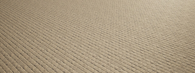 Concept or conceptual solid beige background of stone texture floor as a vintege pattern layout. A 3d illustration metaphor for construction, architecture, urban and interior design