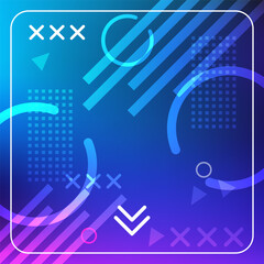 Abstract background. Dynamic shapes composition. Vector illustration