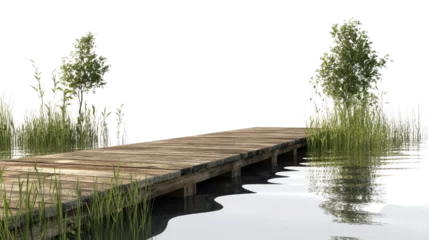 Selbstklebende Fototapeten wooden dock on a transparent background © Krtola 