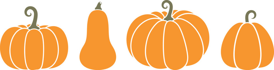 Pumpkin logo. Isolated pumpkin on white background
